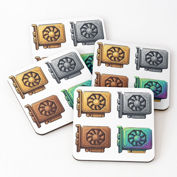 Item preview, A set of colorful computer graphics cards on transparent background designed and sold by Creative88Art.