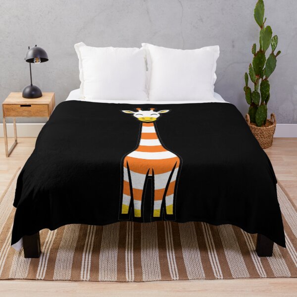 Item preview, Cute Smiling Orange Striped Giraffe Cartoon designed and sold by k3rstman1.