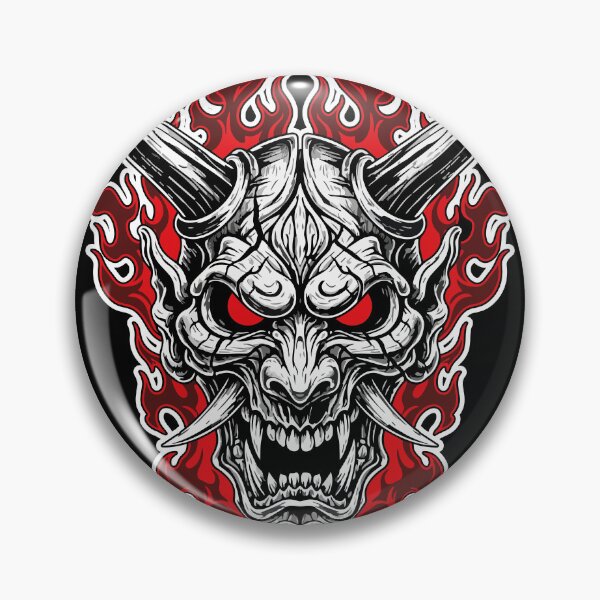 Item preview, Oni Mask Hell on Rock Red Black Portrait designed and sold by PixelStudioBe.