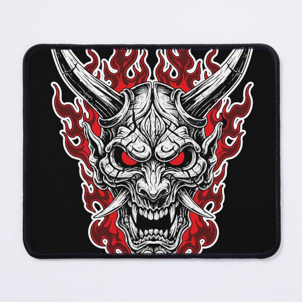 Item preview, Oni Mask Hell on Rock Red Black Portrait designed and sold by PixelStudioBe.