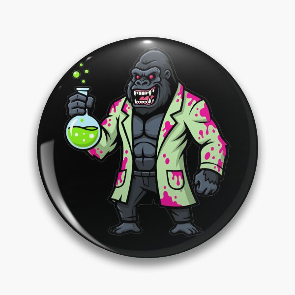 Item preview, Gorilla Mad Scientist In Lab Coat Cartoon designed and sold by k3rstman1.