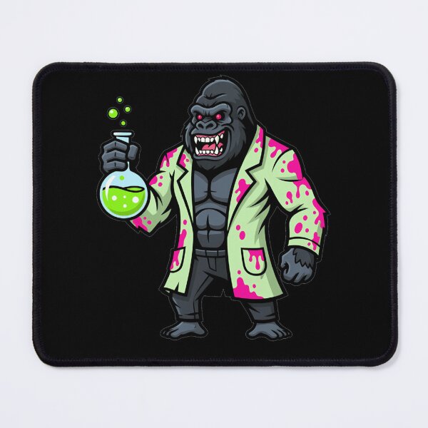 Item preview, Gorilla Mad Scientist In Lab Coat Cartoon designed and sold by k3rstman1.