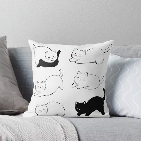Item preview, Six Cute Cats Different Poses Kawaii Cat Collection designed and sold by Meow-Attitude.