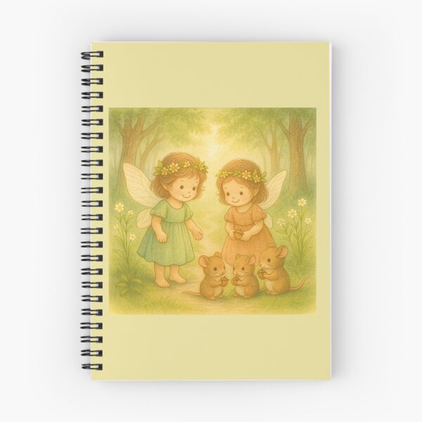 Item preview, Woodland Fairies Sharing Acorns – Sweet Storybook T-Shirt for Kids  designed and sold by FunscapeHQ.