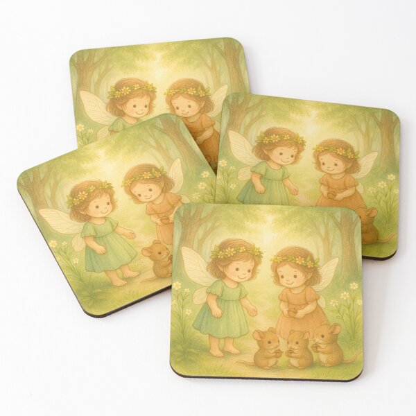 Item preview, Woodland Fairies Sharing Acorns – Sweet Storybook T-Shirt for Kids  designed and sold by FunscapeHQ.