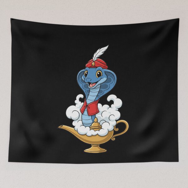 Item preview, Cute Blue Cobra Genie In Magic Lamp designed and sold by k3rstman1.