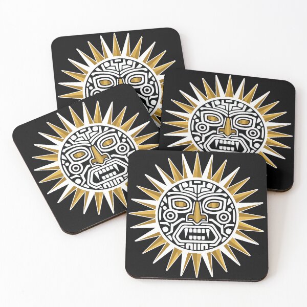 Item preview, Mayan Sun, Inca, Gold and White Totem, Deity designed and sold by PixelStudioBe.