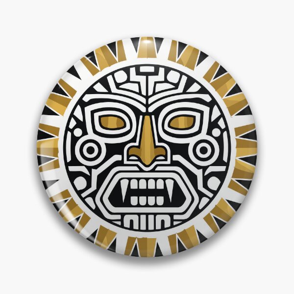 Item preview, Mayan Sun, Inca, Gold and White Totem, Deity designed and sold by PixelStudioBe.
