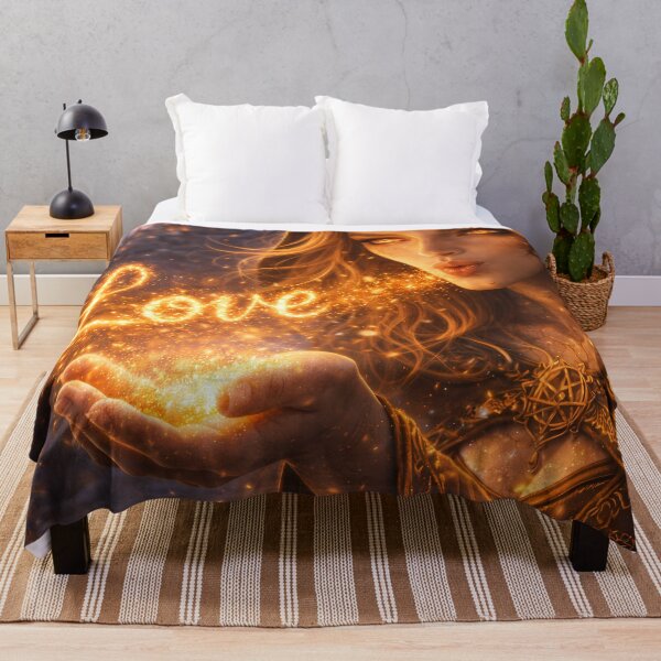 Item preview, Fire Sorceress Blowing Magic Love Fantasy Art designed and sold by KnitOfShadoF.