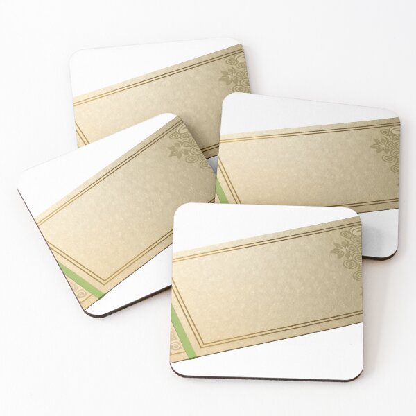 Item preview, A blank golden ticket with a green stripe on transparent background designed and sold by Creative88Art.