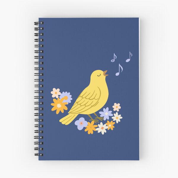 Item preview, Yellow Songbird with Flowers designed and sold by AnulaArt.