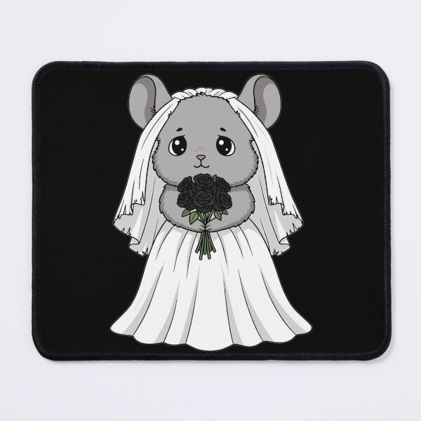 Item preview, Cute Gothic Chinchilla Bride with Black Roses designed and sold by k3rstman1.