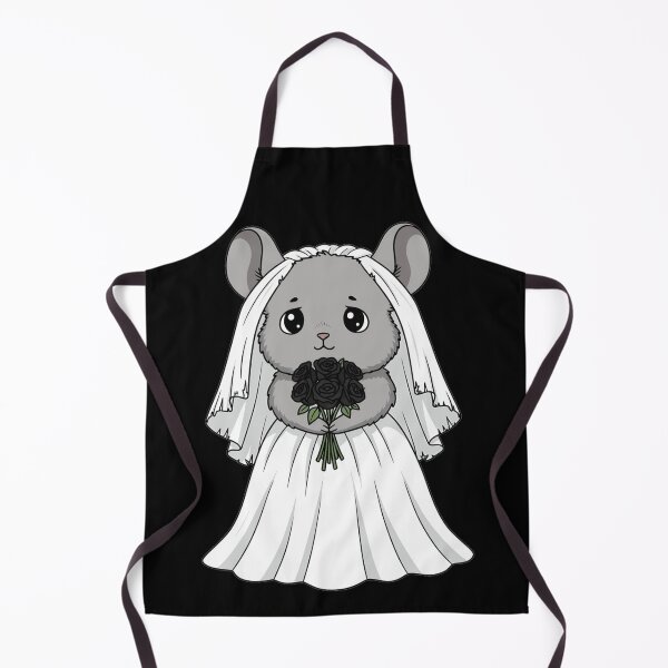 Item preview, Cute Gothic Chinchilla Bride with Black Roses designed and sold by k3rstman1.