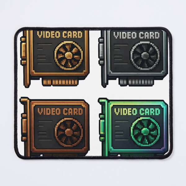 Item preview, Four colorful video cards on transparent background designed and sold by Creative88Art.