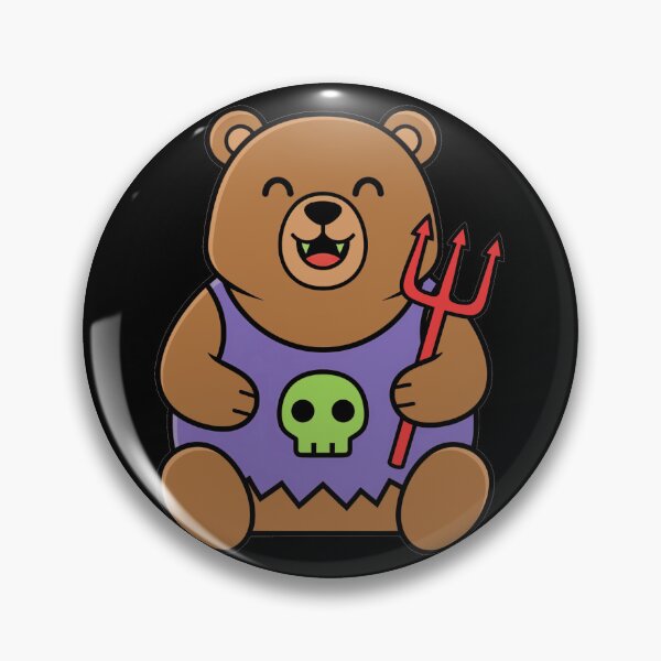 Item preview, Cute Spooky Halloween Bear with Skull Pitchfork designed and sold by k3rstman1.