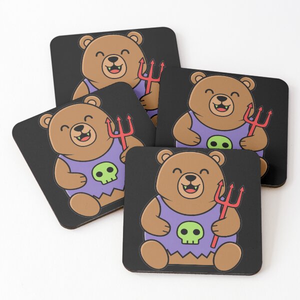 Item preview, Cute Spooky Halloween Bear with Skull Pitchfork designed and sold by k3rstman1.