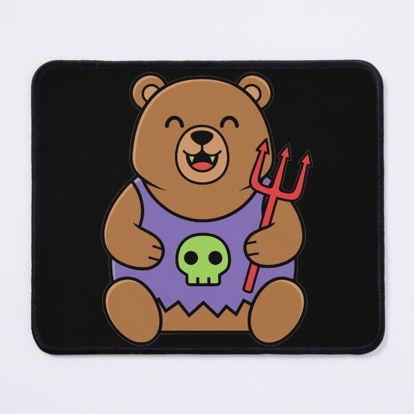 Item preview, Cute Spooky Halloween Bear with Skull Pitchfork designed and sold by k3rstman1.
