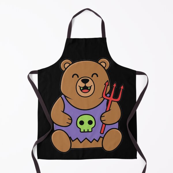 Item preview, Cute Spooky Halloween Bear with Skull Pitchfork designed and sold by k3rstman1.