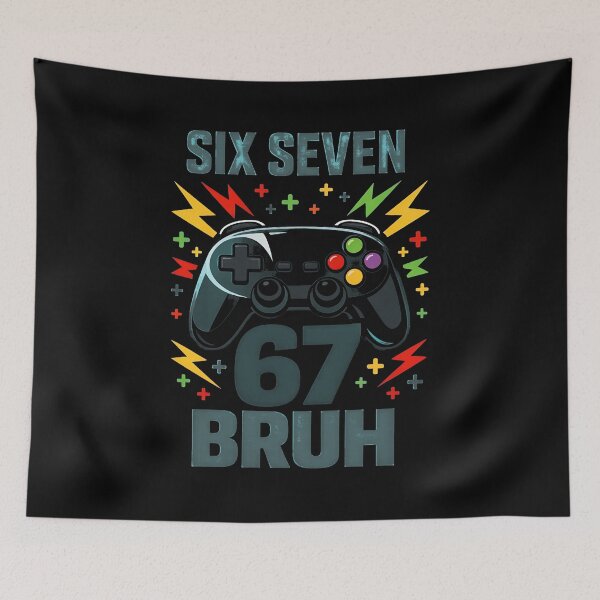 Item preview, Six Seven 67 Bruh Gamer Birthday T-Shirt designed and sold by OlyvieArt.