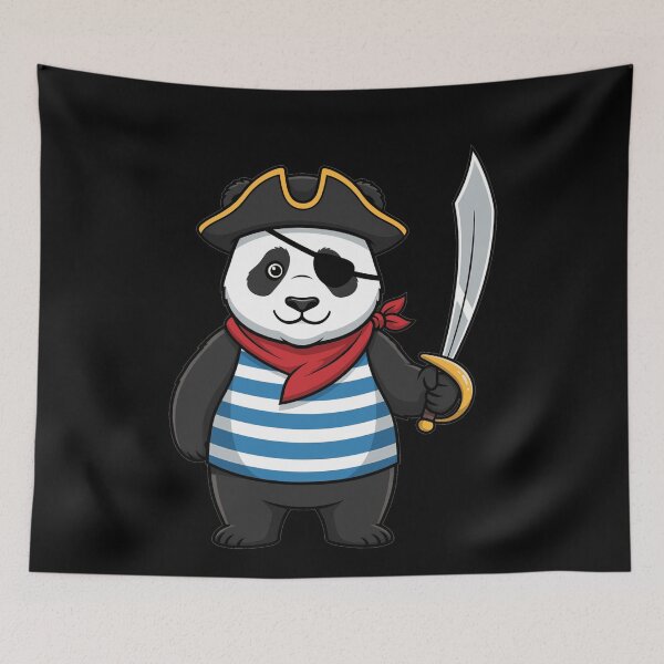 Item preview, Swashbuckling Pirate Panda Sailor Cartoon designed and sold by k3rstman1.
