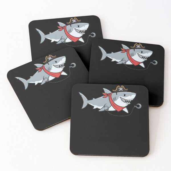 Item preview, Cartoon Pirate Great White Shark designed and sold by k3rstman1.