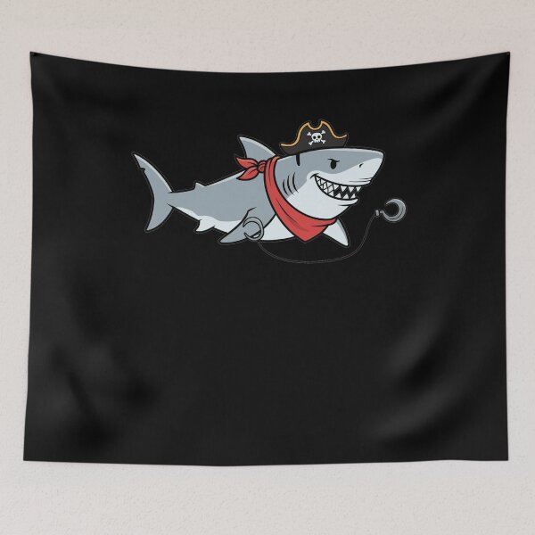 Item preview, Cartoon Pirate Great White Shark designed and sold by k3rstman1.