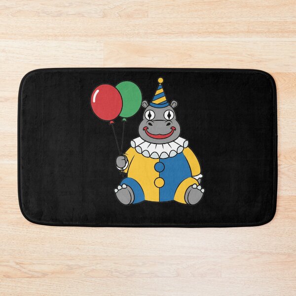 Item preview, Cute Hippo Clown with Colorful Balloons designed and sold by k3rstman1.