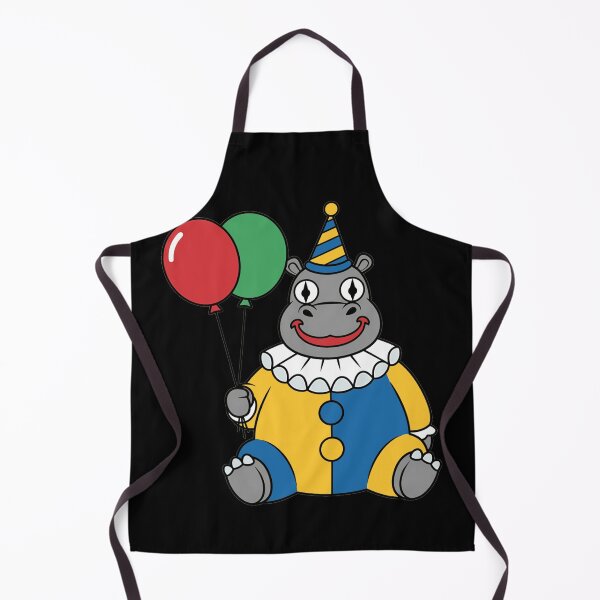 Item preview, Cute Hippo Clown with Colorful Balloons designed and sold by k3rstman1.