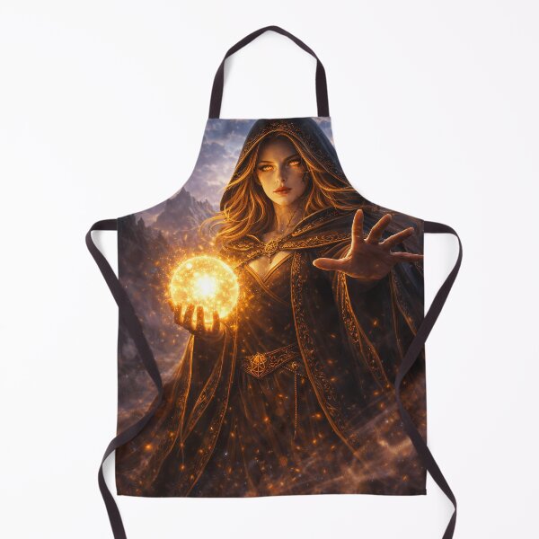 Item preview, Fire Mage Casting Magic Energy Dark Fantasy Art designed and sold by KnitOfShadoF.