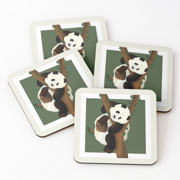 Item preview, Cute Panda Bear Sleeping on a Bamboo Tree designed and sold by Jam Dream.