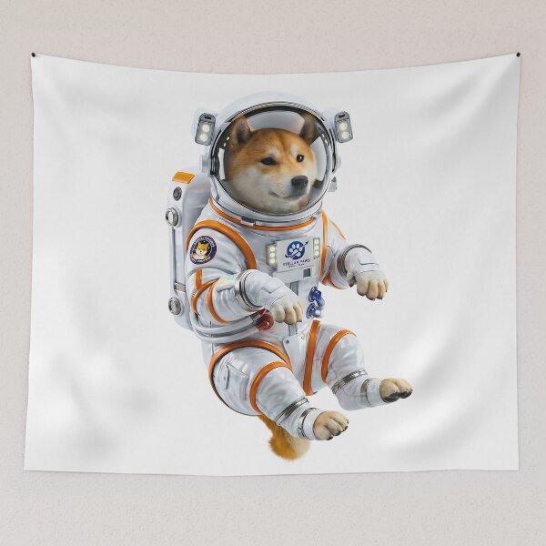 Item preview, cute cosmic shiba inu astronaut space designed and sold by ArtivioShop.