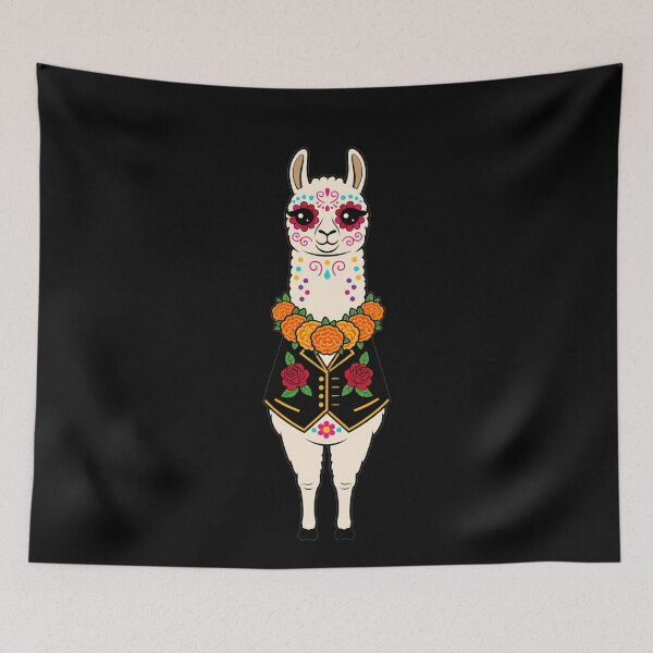Item preview, Day of the Dead Llama Sugar Skull Mariachi designed and sold by k3rstman1.