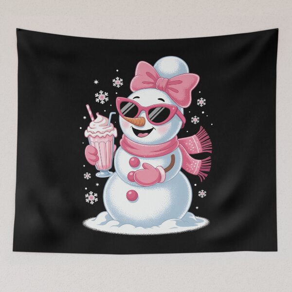 Item preview, Xmas Snowman Drinking Hot Chocolate Bougie Women Christmas designed and sold by EllenJast.