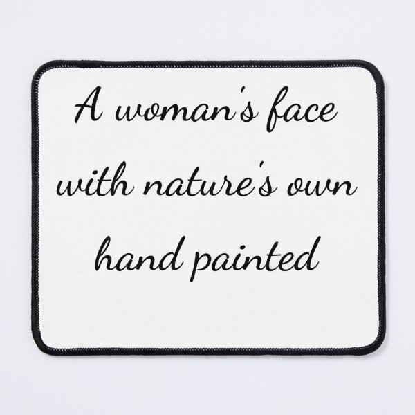 Item preview, "A woman's face with nature's own hand painted" - handwriting black designed and sold by ariksworld.