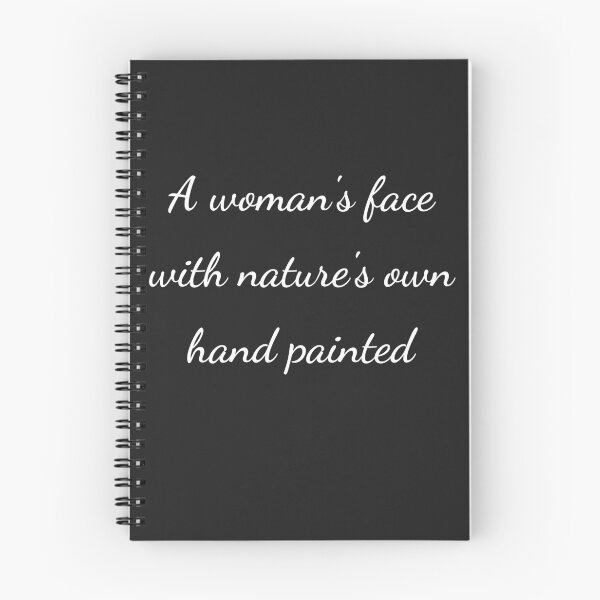 Item preview, "A woman's face with nature's own hand painted" - handwriting white designed and sold by ariksworld.