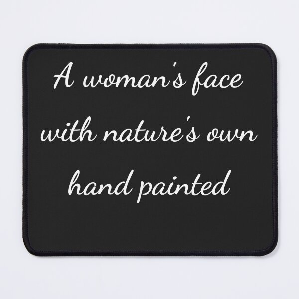 Item preview, "A woman's face with nature's own hand painted" - handwriting white designed and sold by ariksworld.