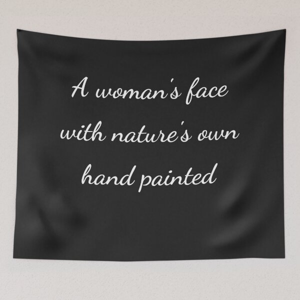 Item preview, "A woman's face with nature's own hand painted" - handwriting white designed and sold by ariksworld.