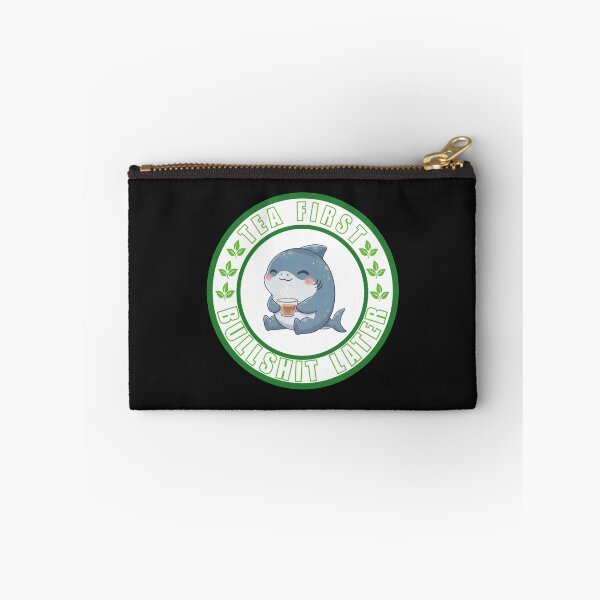 Item preview, Tea First Bullshit Later Chibi Shark  designed and sold by Nature's Chibis.