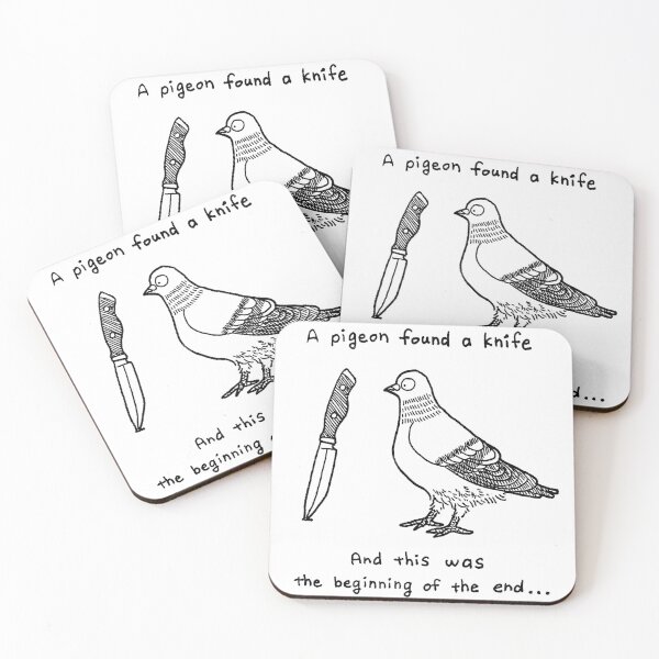 Item preview, A pigeon found a knife  designed and sold by Nu. Mafuyu.