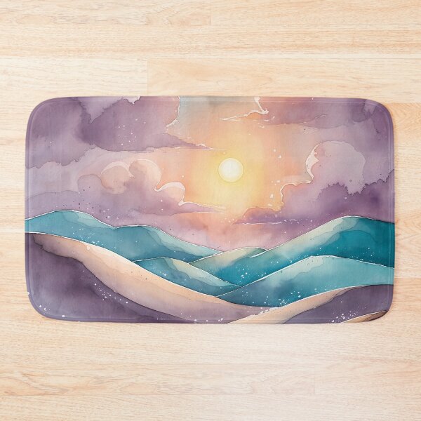 Item preview, Pastel Desert Dunes Illustration - Aesthetic Watercolor Landscape designed and sold by Art-Inspir-AI.