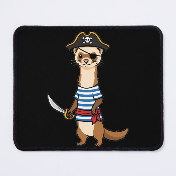 Item preview, Cute Swashbuckling Pirate Ferret with Cutlass designed and sold by k3rstman1.
