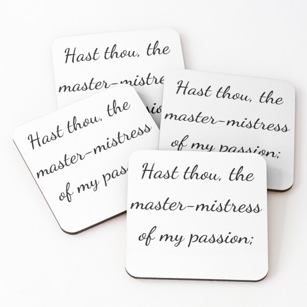 Item preview, "Hast thou, the master-mistress of my passion;" - handwriting black designed and sold by ariksworld.