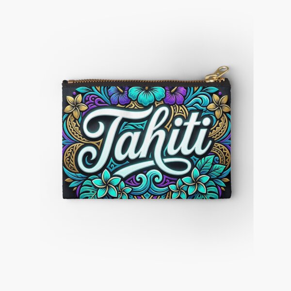 Item preview, Tahitian Floral Typography Emblem designed and sold by Doug Healey .