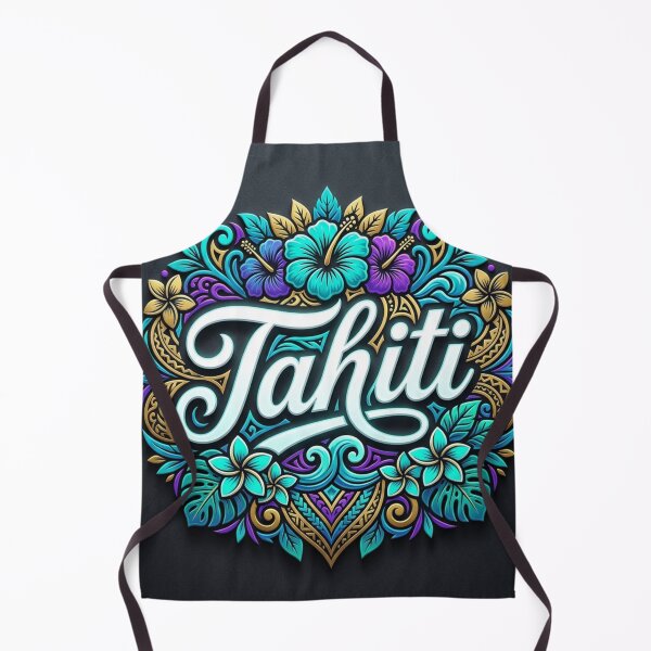 Item preview, Tahitian Floral Typography Emblem designed and sold by Doug Healey .