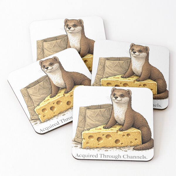 Item preview, Acquired Through Channels Weasel Cheese Sticker designed and sold by Gentlestate.