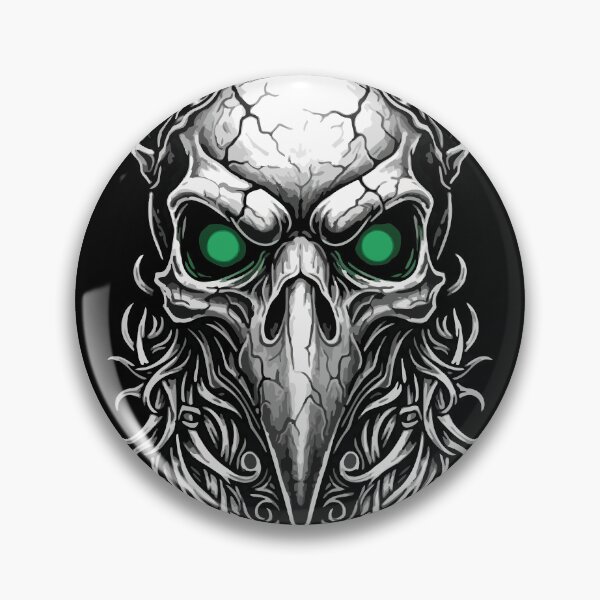 Item preview, Green-Eyes Green-Eyes Shamanic Raven Skull Totem designed and sold by PixelStudioBe.