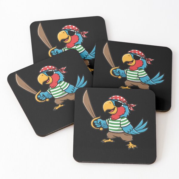 Item preview, Swashbuckling Cartoon Pirate Parrot with Sword designed and sold by k3rstman1.