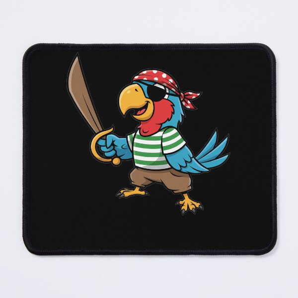 Item preview, Swashbuckling Cartoon Pirate Parrot with Sword designed and sold by k3rstman1.
