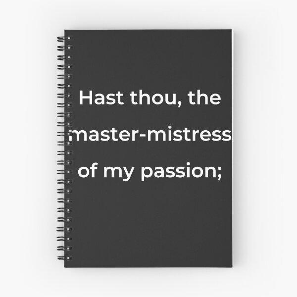 Item preview, "Hast thou, the master-mistress of my passion;" - print white designed and sold by ariksworld.
