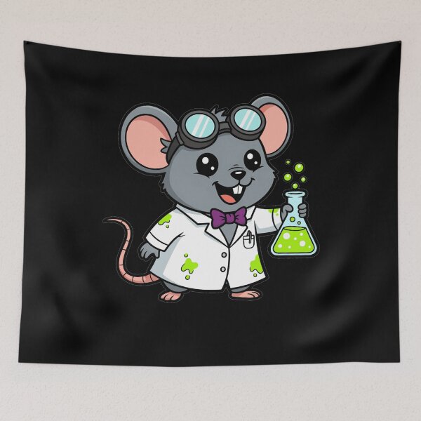 Item preview, Kawaii Science Mouse Chemist with Flask designed and sold by k3rstman1.